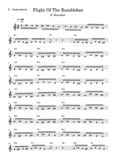 The Flight Of The Bumblebee (arr. Fabio Eduardo de Oliveira)