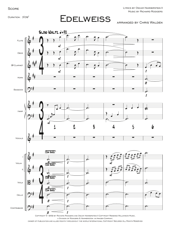 Edelweiss (arr. Chris Walden)