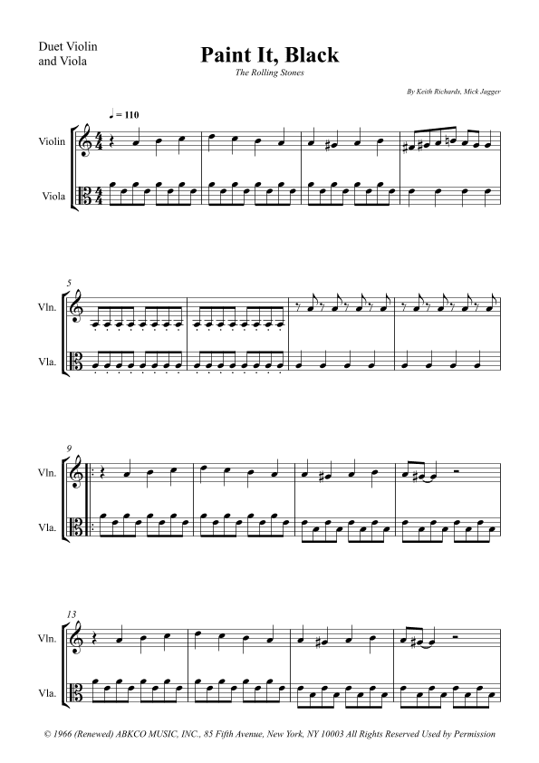 Paint It, Black (arr. Wesley S. SIlva)