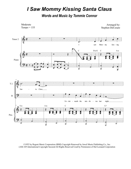 I Saw Mommy Kissing Santa Claus (arr. Stephen DeCesare)