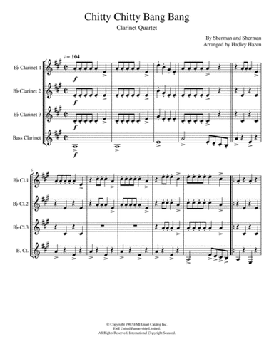 Chitty Chitty Bang Bang (arr. Hadley Hazen)