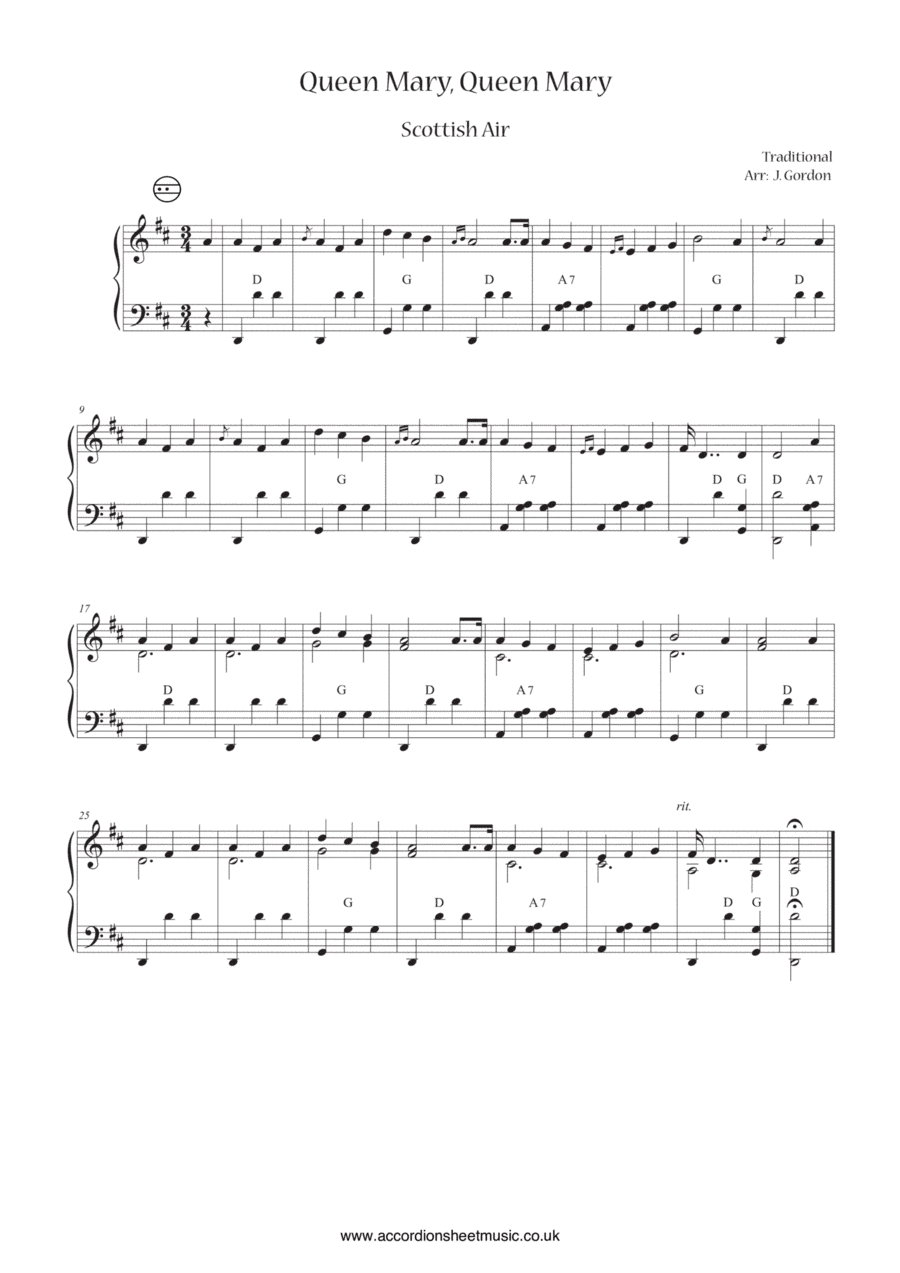 Queen Mary, Queen Mary (arr. Julia Gordon)