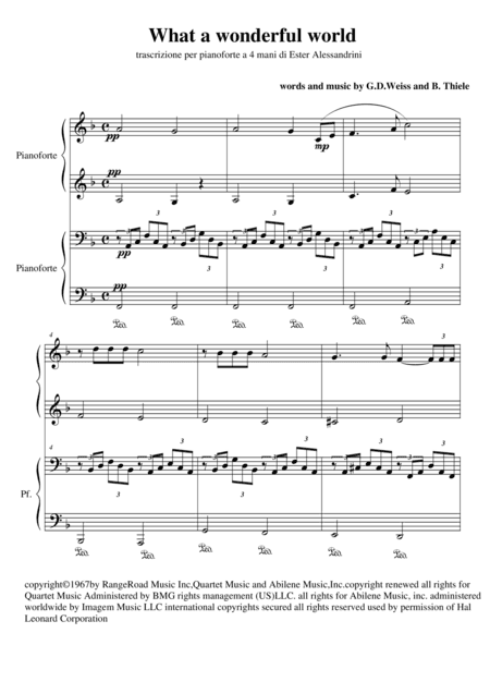 What A Wonderful World (arr. Ester Alessandrini)