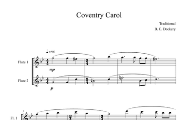 Coventry Carol (Flute Duet) (arr. B. C. Dockery)