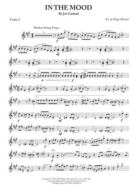 In The Mood (arr. Diego Marani)