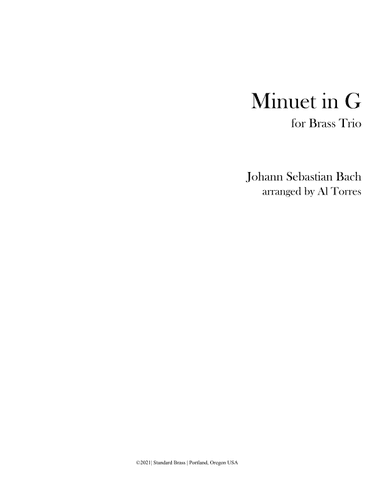 Minuet in G (for Brass Trio) (arr. Al Torres)