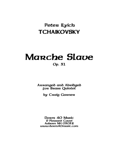 Marche Slave, Op. 31 (arr. Craig Garner)