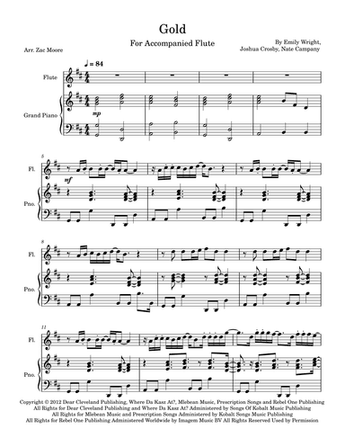 Gold (arr. Zac Moore)