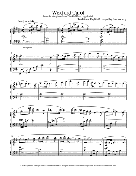 Wexford Carol (arr. Pam Asberry)