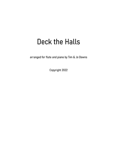 Deck The Hall (swing & Latin) (arr. Tim Downs)