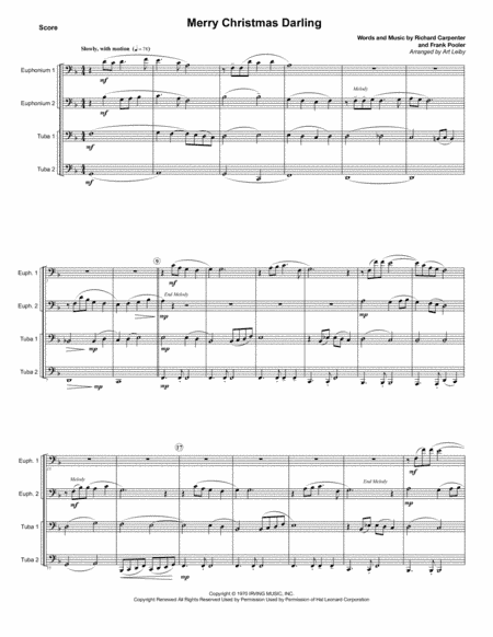 Merry Christmas, Darling (arr. Art Leiby)