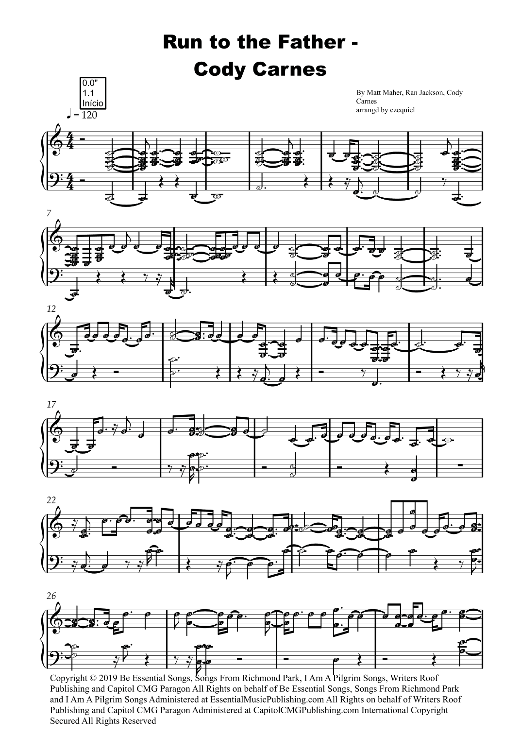 Run To The Father (arr. BY EZEQUIEL EDIÇÕES)