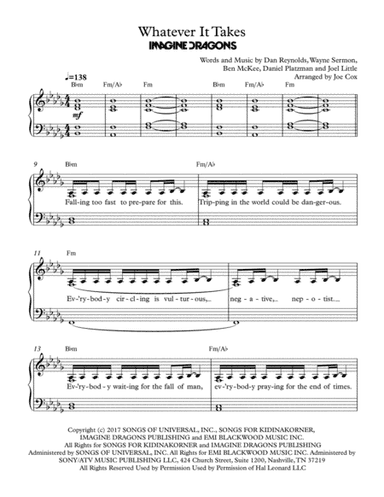 Whatever It Takes (arr. Joe Cox)