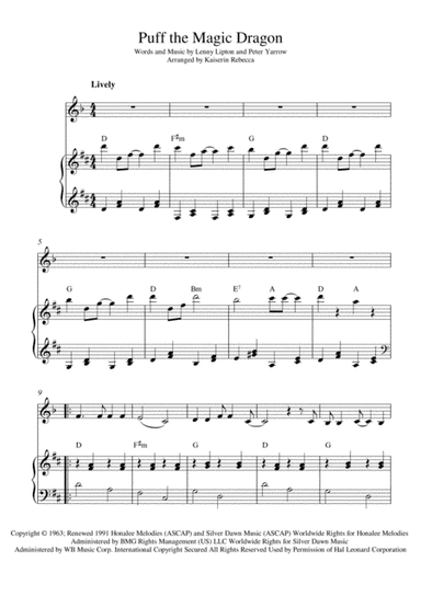 Puff The Magic Dragon (arr. Kaiserin Rebecca)