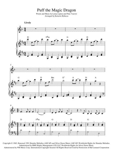 Puff The Magic Dragon (arr. Kaiserin Rebecca)