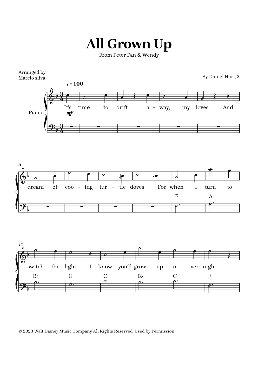All Grown Up (arr. Márcio Silva)