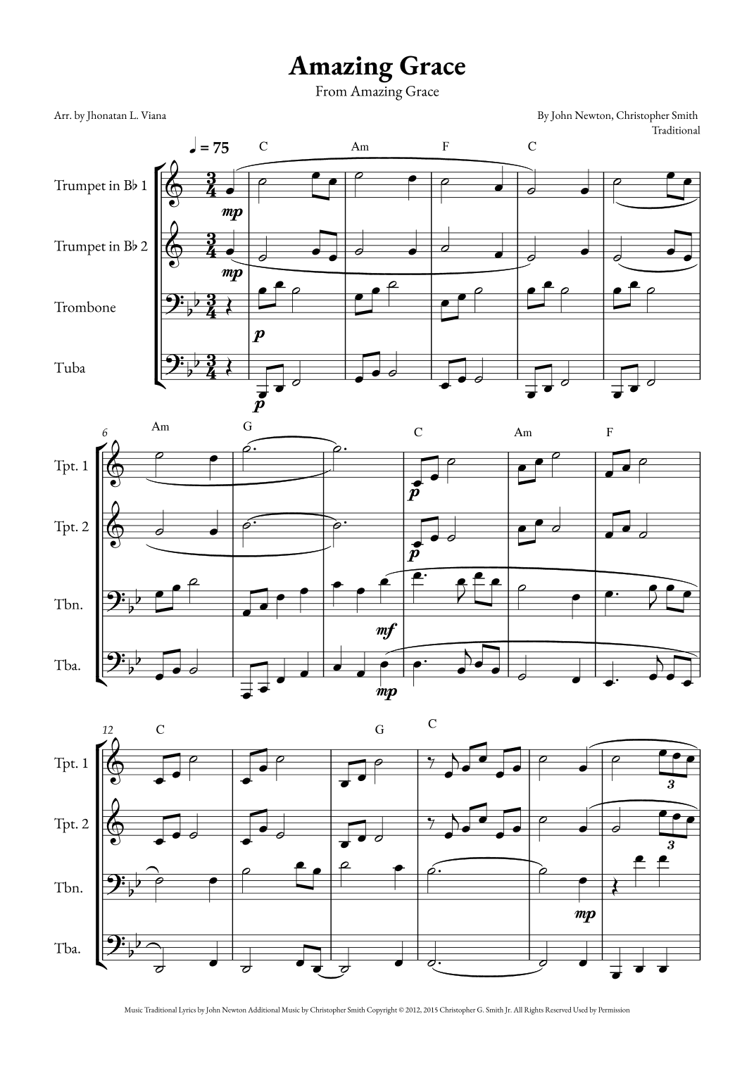 Amazing Grace (arr. Jhonatan Lucio Viana)