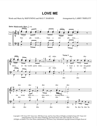 Love Me (arr. Larry Triplett)