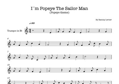 I'm Popeye The Sailor Man (arr. E.P)