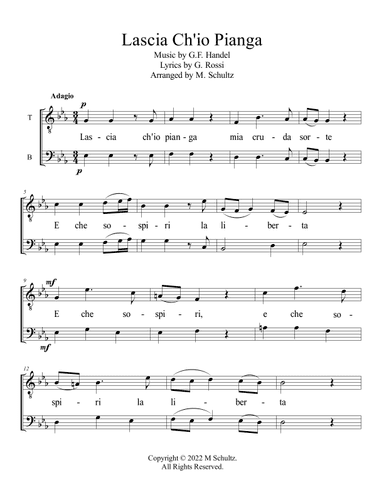Lascia Ch'io Pianga (arr. Martin Schultz)