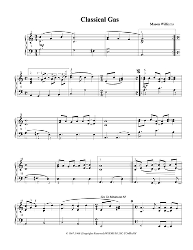Classical Gas (arr. Michael Woytiuk)
