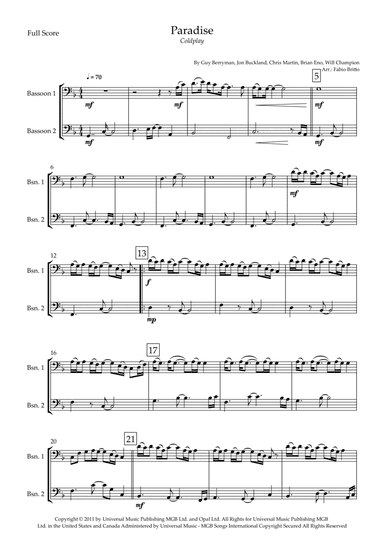 Paradise (arr. Fabio Britto)