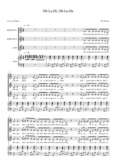 Ob-la-di, Ob-la-da (arr. Izzy Watkins)