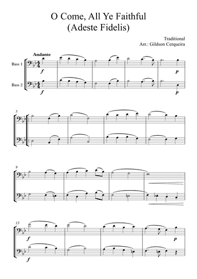 O Come, All Ye Faithful (Adeste Fidelis) (arr. Gildson Cerqueira)