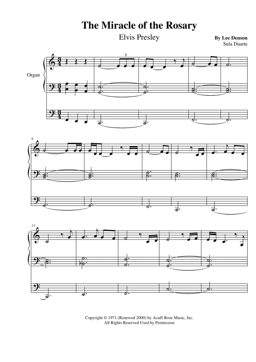 The Miracle Of The Rosary (arr. Sula Duarte)