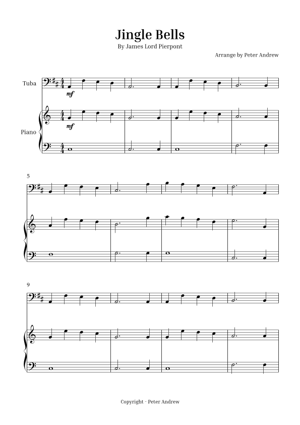 Jingle Bells (arr. Peter Andrew)