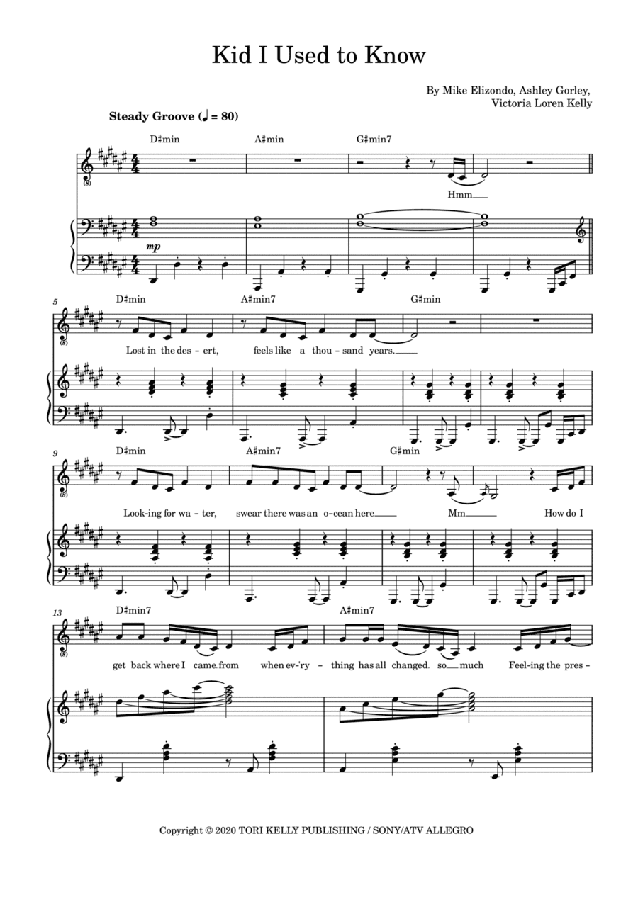 Kid I Used To Know (arr. Daniel Pippert)