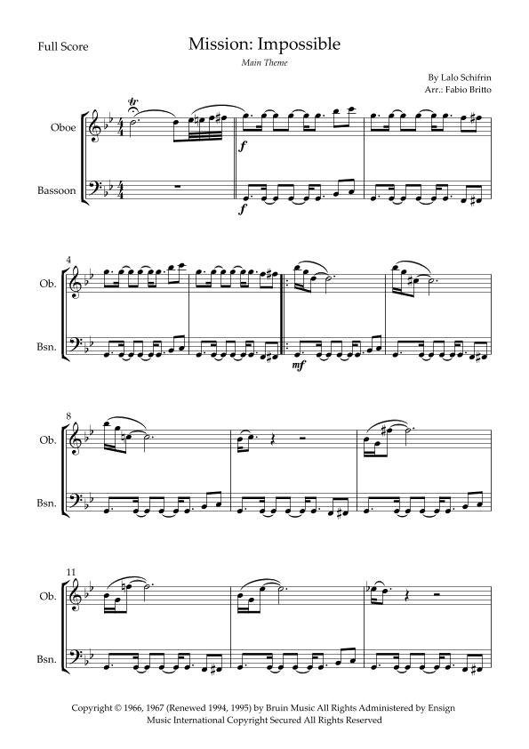 Mission: Impossible Theme (arr. Fabio Britto)