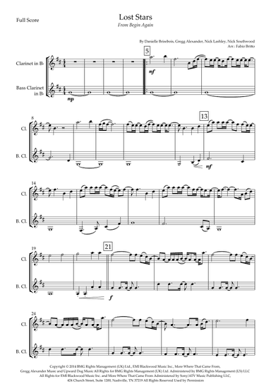 Lost Stars (arr. Fabio Britto)