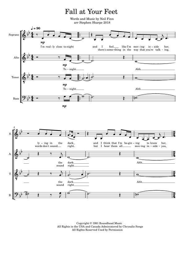 Fall At Your Feet (arr. Stephen Sharpe)