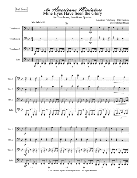 Mine Eyes Have Seen the Glory (arr. Robert Myers)