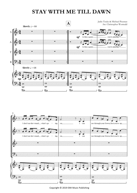 Stay With Me Till Dawn (arr. Christopher Wormald)