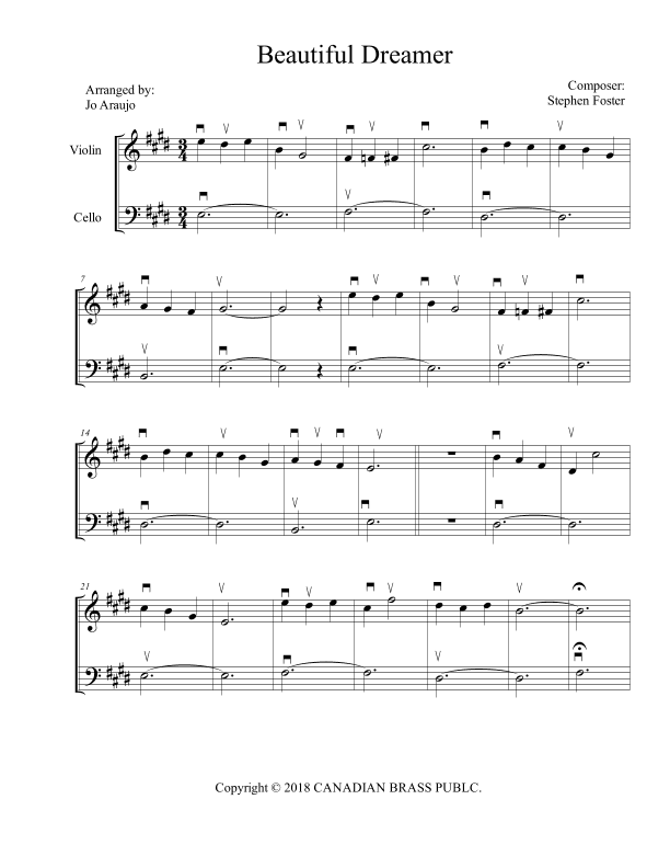 BEAUTIFUL DREAMER (arr. JO ARAÚJO)