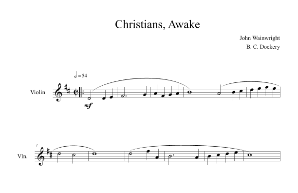 Christians Awake (Violin Solo) (arr. B. C. Dockery)