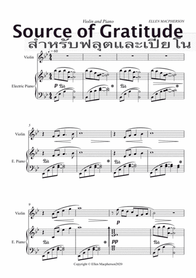 Source of Gratitude for Violin and Piano