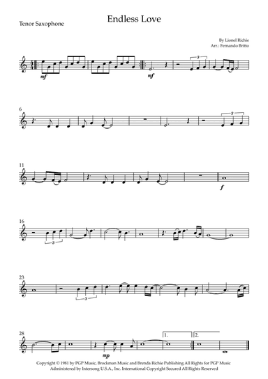 Endless Love (arr. Fernando Britto)