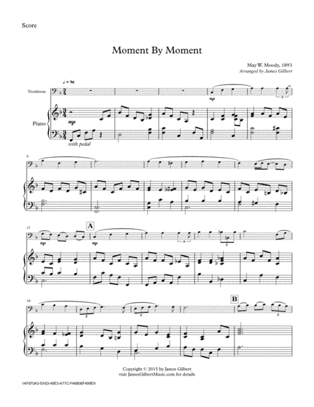 Moment By Moment (arr. James Gilbert)