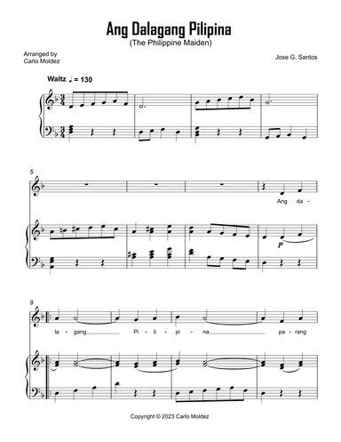 Ang Dalagang Pilipina (The Philippine Maiden) (arr. Carlo Moldez)