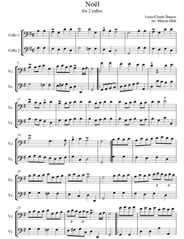 Noël (arr. Mátyás Oláh)