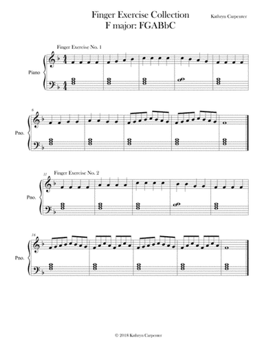 Finger Exercise Collection (24 exercises in F major)