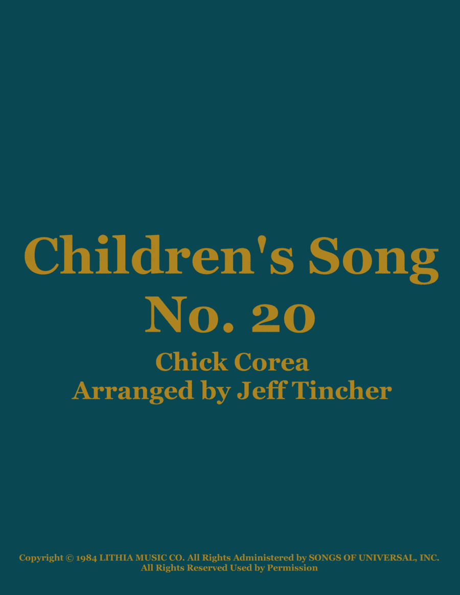 Children's Song No. 20 (arr. Jeff Tincher)