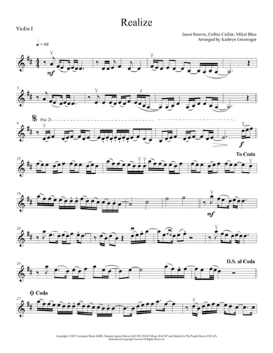 Realize (arr. Kathryn Griesinger)