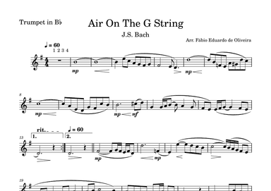 Air On The G String (Bach) - Easy Arrangement (arr. Fabio Eduardo de Oliveira)