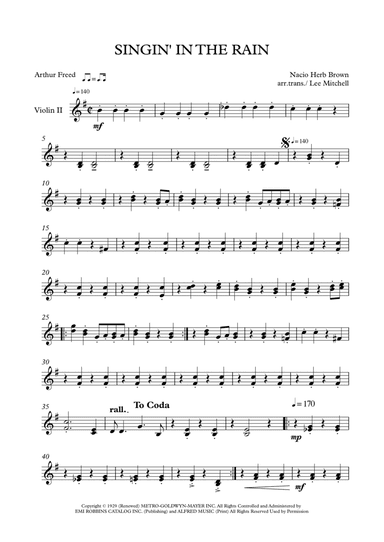 Singin' In The Rain (arr. Lee Mitchell)