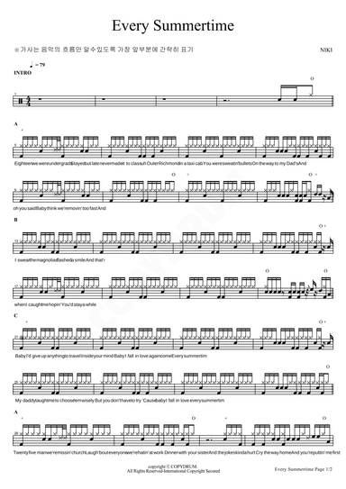 Every Summertime (arr. COPYDRUM)