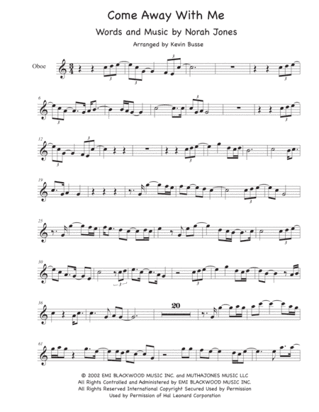 Come Away With Me (arr. Kevin Busse)